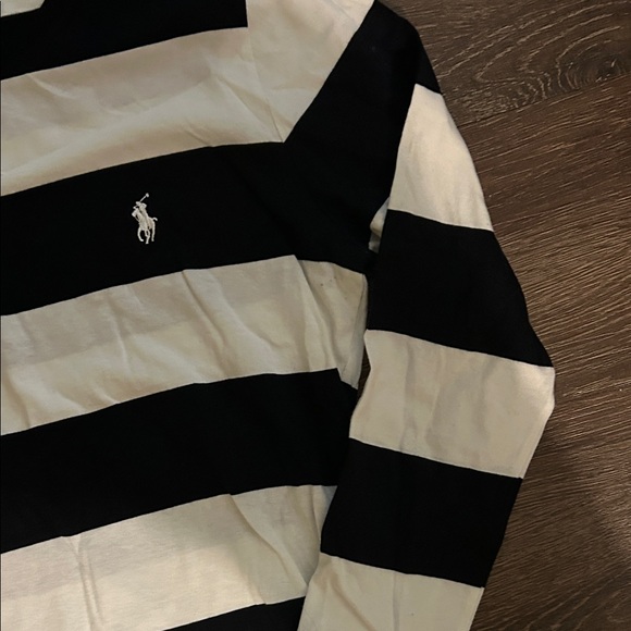 Polo by Ralph Lauren Black and White Striped Blouse - Picture 6 of 7